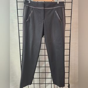 Ann Taylor Loft tuxedo pants satin trim size 8 Marisa style black
